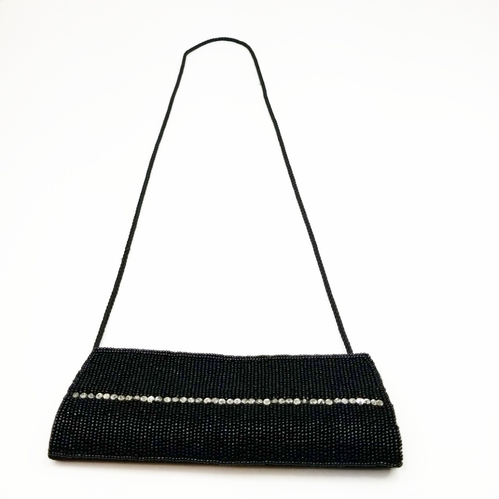 BIJOUX TERNER ▪ Beaded Evening Clutch w/ Strap